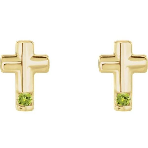 Accented Cross Earrings Image 2 James & Williams Jewelers Berwyn, IL