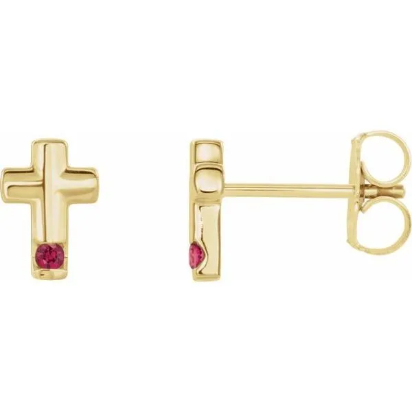 Accented Cross Earrings Delfine's Jewelry Charleston, WV