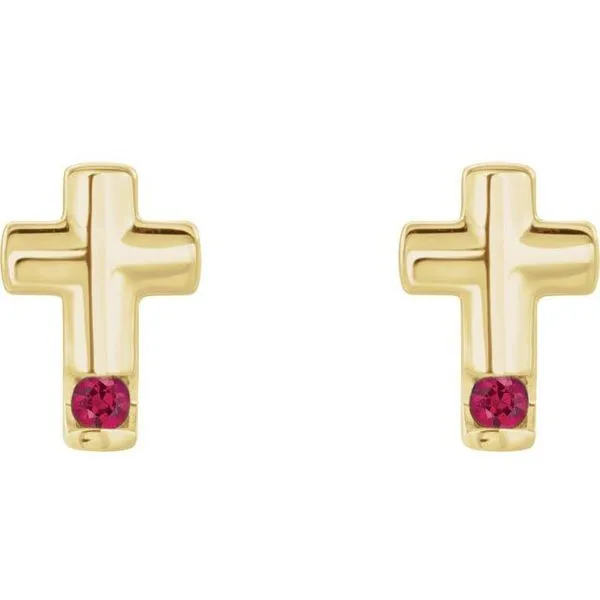 Accented Cross Earrings Image 2 Rasmussen Jewelers Spanish Fork, UT