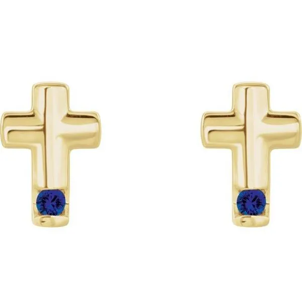 Accented Cross Earrings Image 2 Cherry Street Jewelers Tulsa, OK