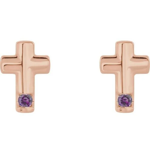 Accented Cross Earrings Image 2 Hopman Jewelers Elkhart, IN