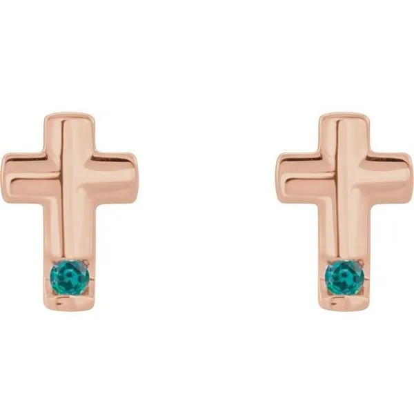 Accented Cross Earrings Image 4 Rasmussen Jewelers Spanish Fork, UT