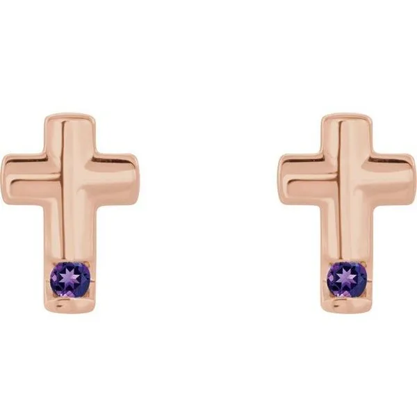 Accented Cross Earrings Image 2 Rasmussen Jewelers Spanish Fork, UT