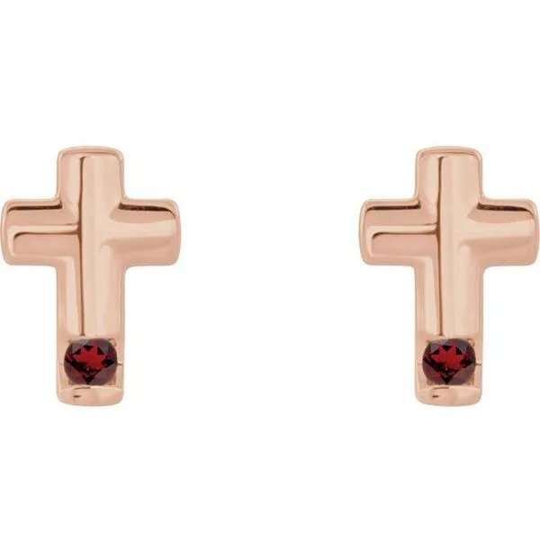 Accented Cross Earrings Image 2 James & Williams Jewelers Berwyn, IL