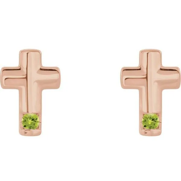 Accented Cross Earrings Image 2 Diny's Jewelers Middleton, WI