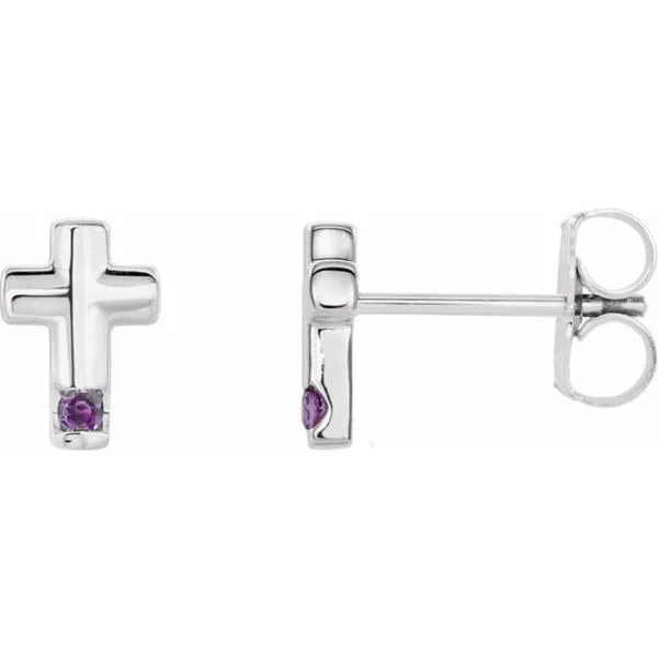 Accented Cross Earrings Image 3 Michael's Jewelry North Wilkesboro, NC