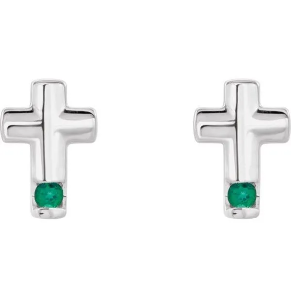 Accented Cross Earrings Image 2 Rasmussen Jewelers Spanish Fork, UT