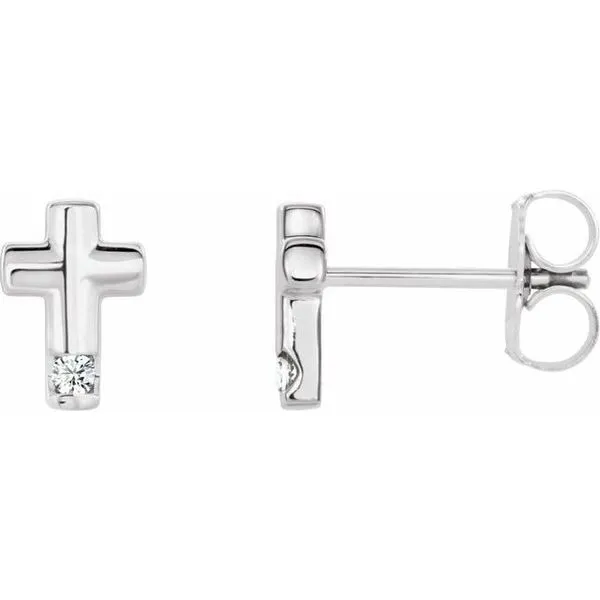 Accented Cross Earrings J. Meredith Jewelers Delafield, WI