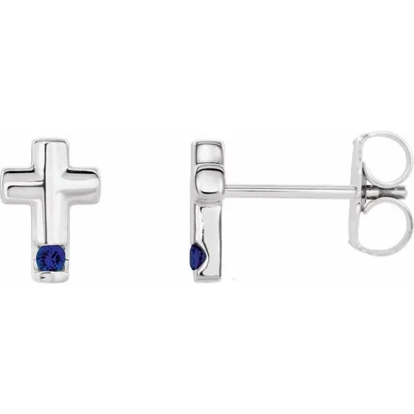 Accented Cross Earrings Image 3 Hopman Jewelers Elkhart, IN