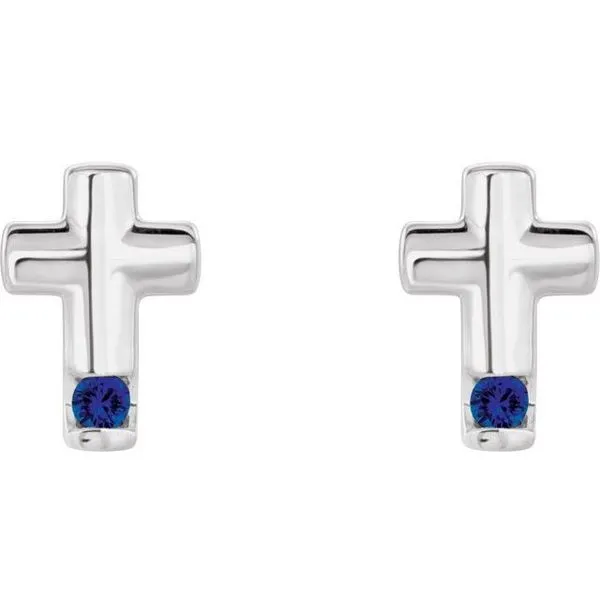 Accented Cross Earrings Image 4 Hopman Jewelers Elkhart, IN