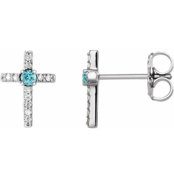 Accented Cross Earrings Hart's Jewelers Grants Pass, OR