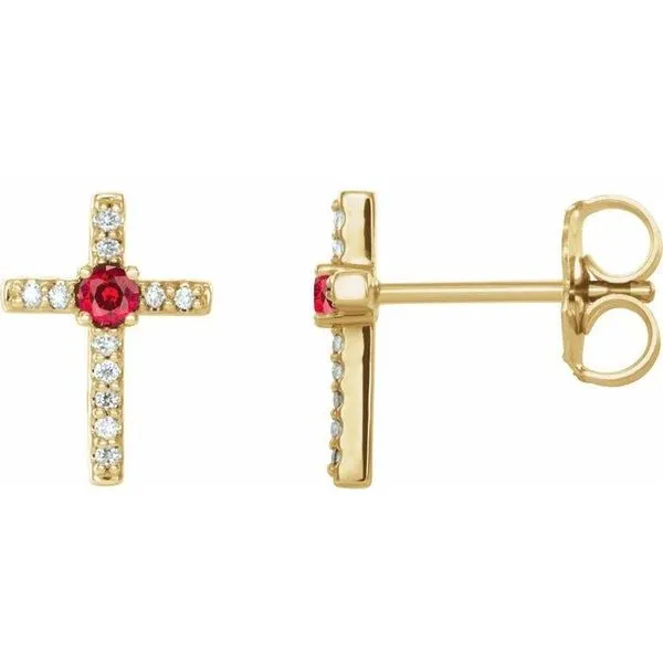 Accented Cross Earrings Hart's Jewelers Grants Pass, OR