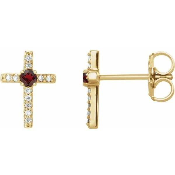 Accented Cross Earrings Hart's Jewelers Grants Pass, OR