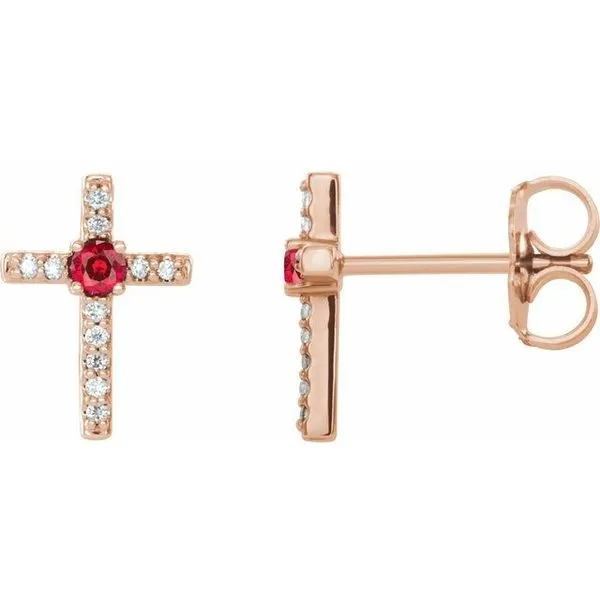 Accented Cross Earrings Long Jewelers Chesapeake, VA