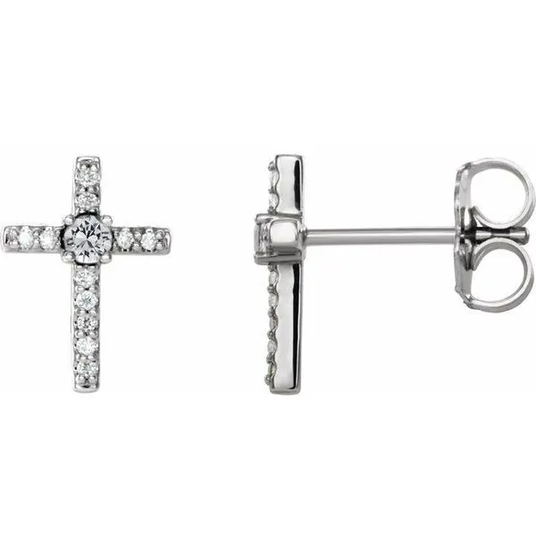Accented Cross Earrings Hart's Jewelers Grants Pass, OR