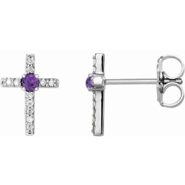 Accented Cross Earrings Hart's Jewelers Grants Pass, OR