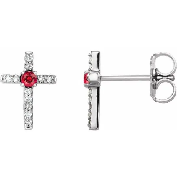 Accented Cross Earrings Hart's Jewelers Grants Pass, OR