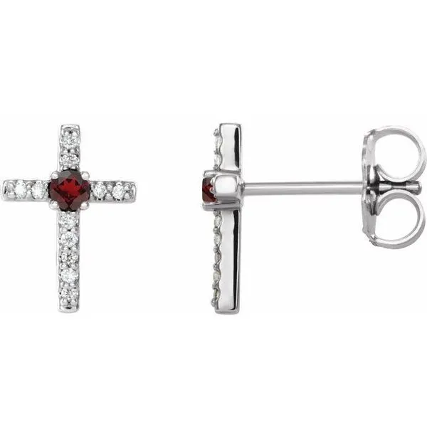 Accented Cross Earrings Hart's Jewelers Grants Pass, OR