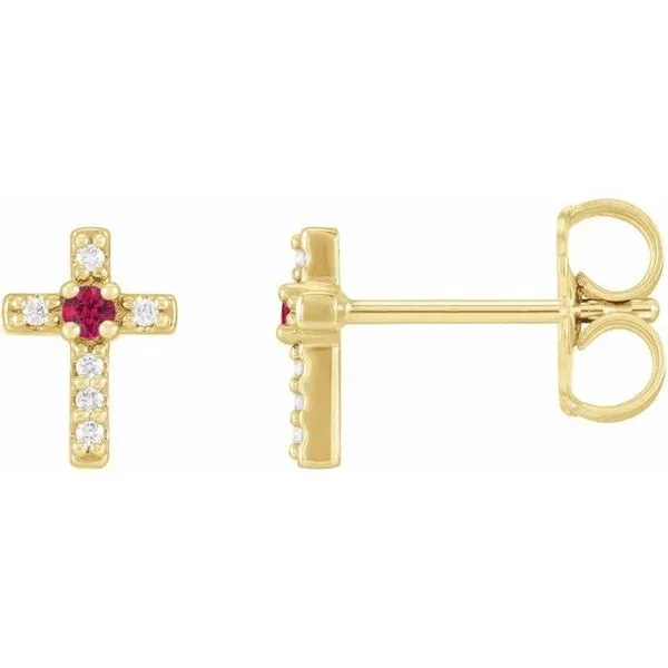 Accented Cross Earrings Hart's Jewelers Grants Pass, OR