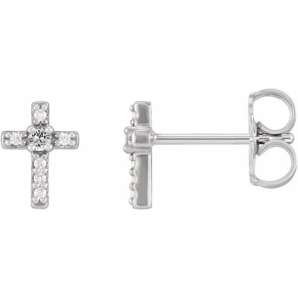 Accented Cross Earrings Hart's Jewelers Grants Pass, OR