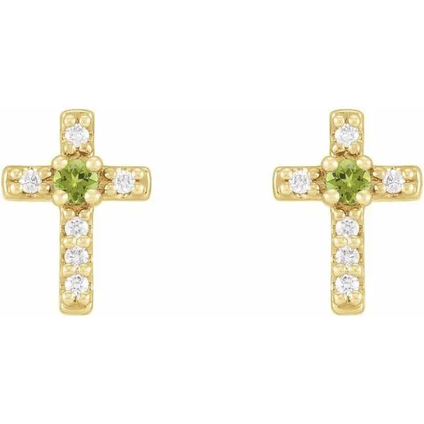 Accented Cross Earrings Image 2 Hart's Jewelers Grants Pass, OR