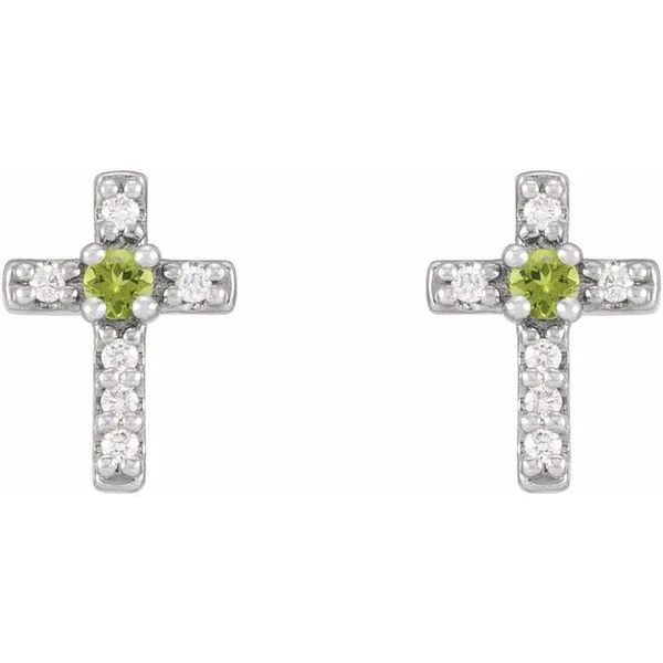Accented Cross Earrings Image 2 Hart's Jewelers Grants Pass, OR