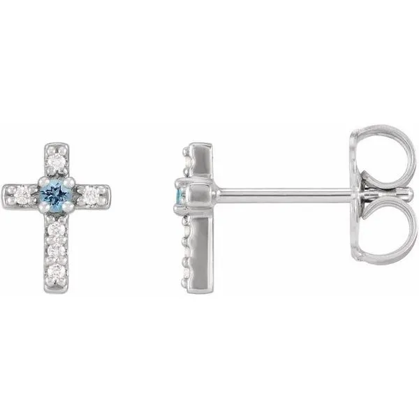 Accented Cross Earrings Hart's Jewelers Grants Pass, OR