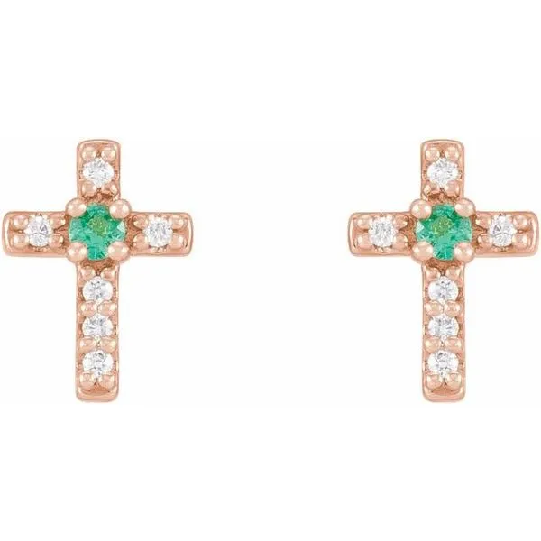 Accented Cross Earrings Image 2 Boyd Jewelers Wesley Chapel, FL
