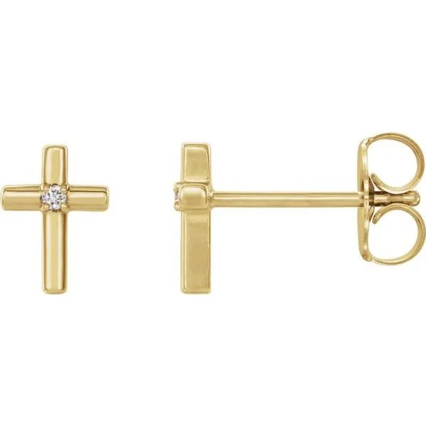 Solitaire Cross Earrings Hopman Jewelers Elkhart, IN