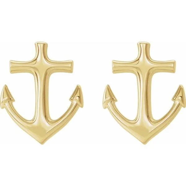 Anchor Earrings Image 2 James & Williams Jewelers Berwyn, IL