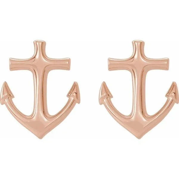 Anchor Earrings Image 2 James & Williams Jewelers Berwyn, IL