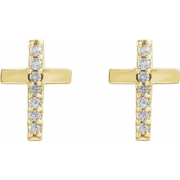 Accented Cross Earrings Image 2 Cherry Street Jewelers Tulsa, OK