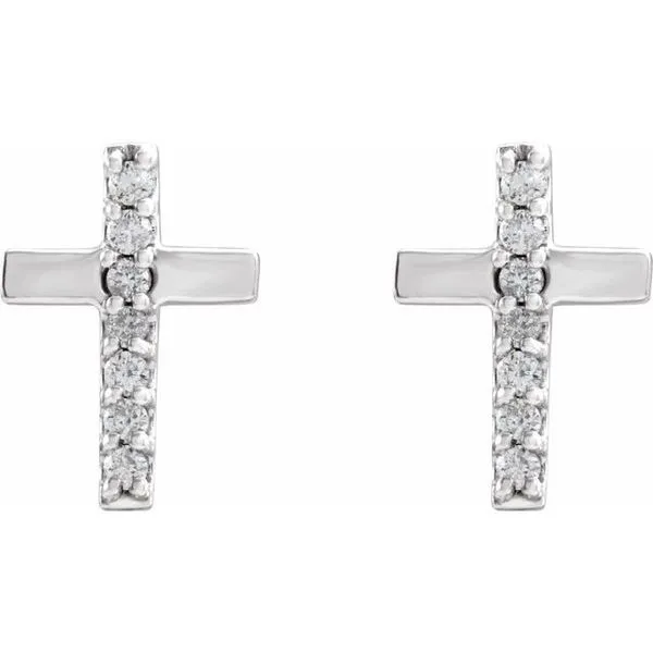 Accented Cross Earrings Image 2 Cherry Street Jewelers Tulsa, OK