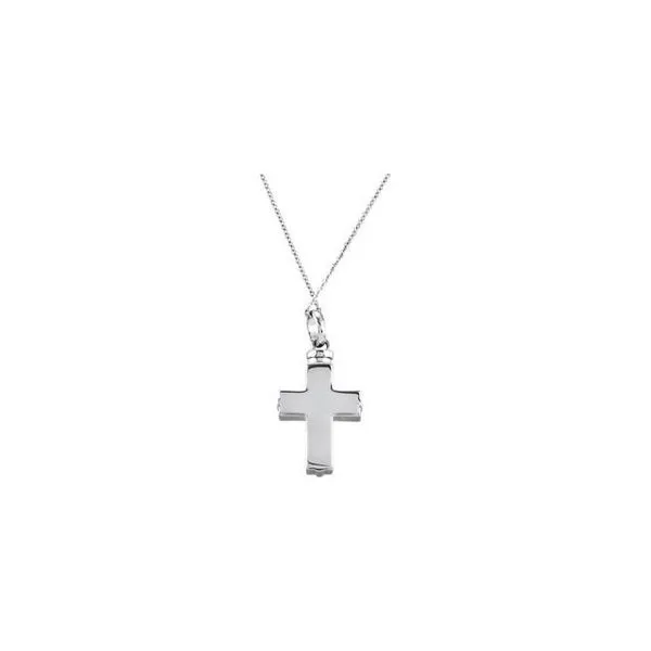 Woven Cross Ash Holder Necklace Image 3 James & Williams Jewelers Berwyn, IL