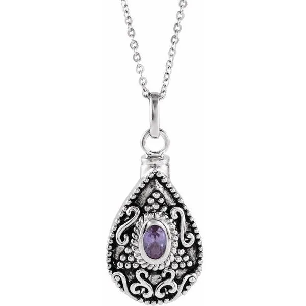 Tear Ash Holder Birthstone Necklace Hopman Jewelers Elkhart, IN