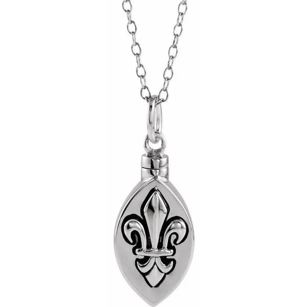 Fleur-de-lis Ash Holder Necklace Hopman Jewelers Elkhart, IN