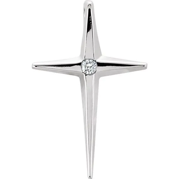 Solitaire Cross Pendant Hopman Jewelers Elkhart, IN