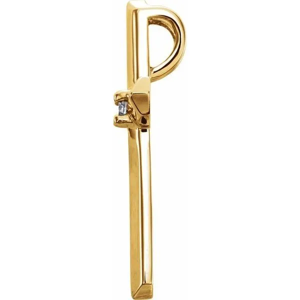 Solitaire Cross Pendant Image 2 Hopman Jewelers Elkhart, IN