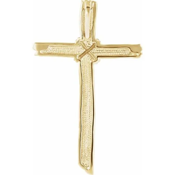 Woodgrain Cross Pendant Image 2 Hopman Jewelers Elkhart, IN