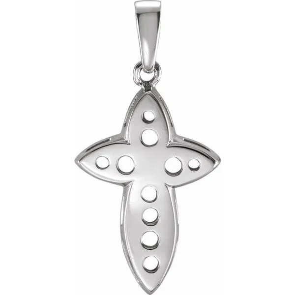 Bright-Cut Cross Pendant Image 3 Rasmussen Jewelers Spanish Fork, UT