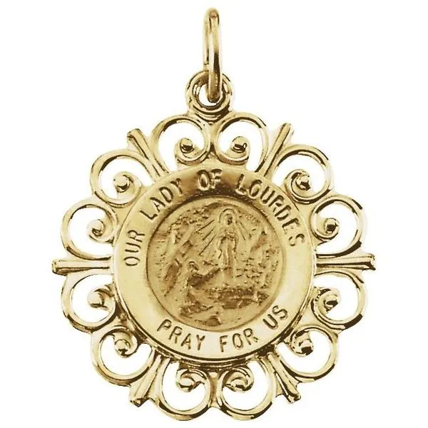 Our Lady of Lourdes Medal Arlene's Fine Jewelry Vidalia, GA