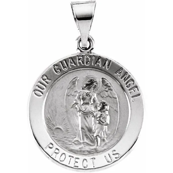 Hollow Guardian Angel Medal Scirto's Jewelry Lockport, NY