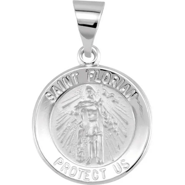 Hollow St. Florian Medal Pendant Arnold's Jewelry and Gifts Logansport, IN