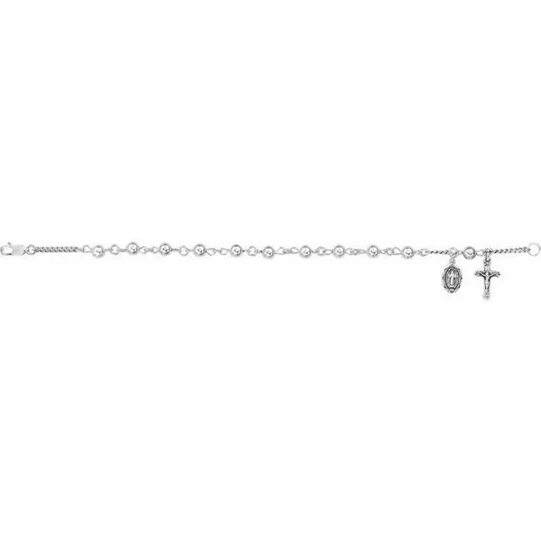 Crucifix & Medal Rosary Bracelet Image 2 The Diamond Shop, Inc. Lewiston, ID