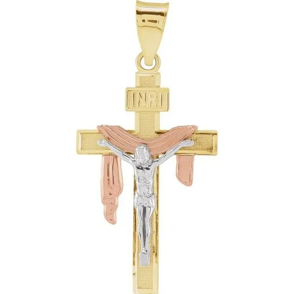 Tri-Color Crucifix Pendant Moseley Diamond Showcase Inc Lexington, SC