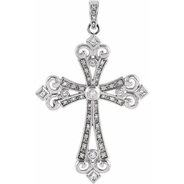 Fleur-de-lis Cross Pendant James & Williams Jewelers Berwyn, IL