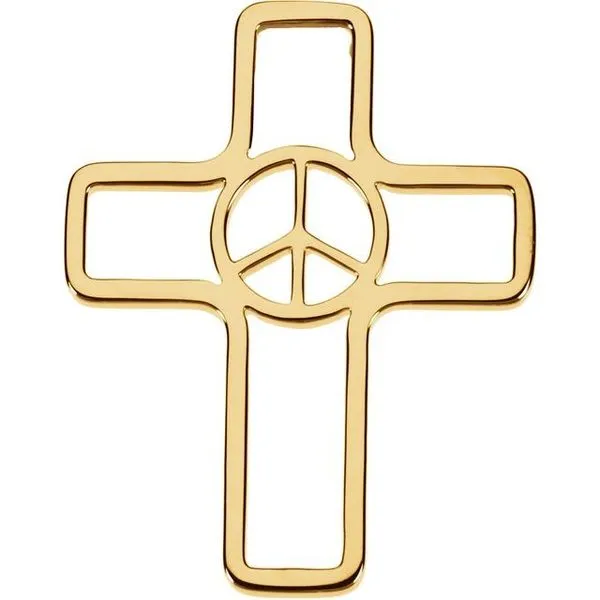 Peace Sign Cross Pendant Hopman Jewelers Elkhart, IN