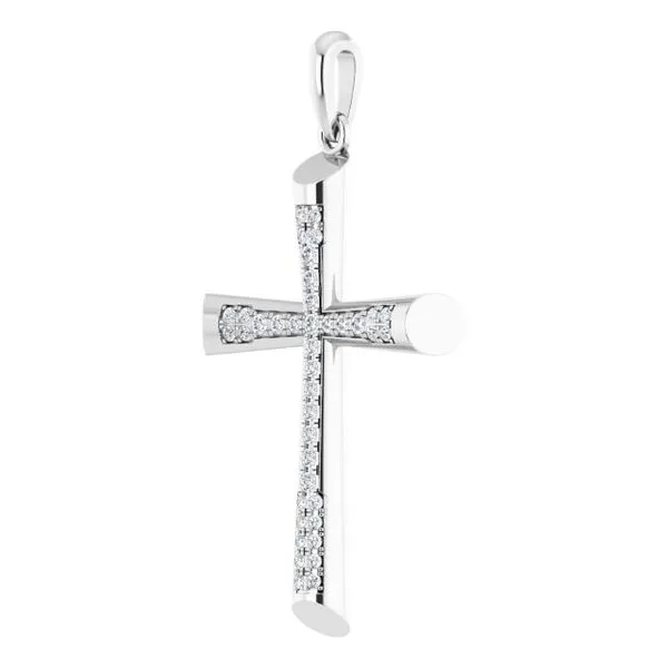 Micro Pavé Cross Pendant Image 2 Arlene's Fine Jewelry Vidalia, GA