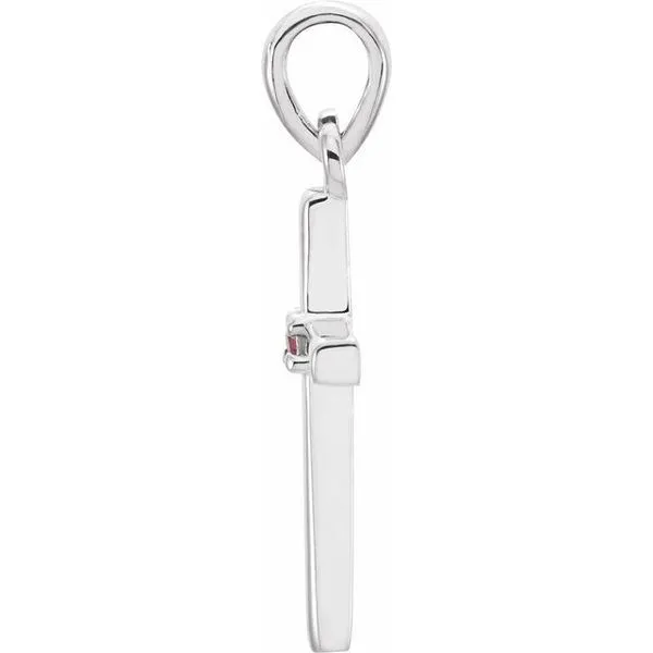 Birthstone Cross Pendant Image 2 M. J. Thomas Jewelers, Ltd. Stratford, CT