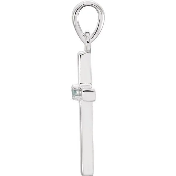 Birthstone Cross Pendant Image 2 Hopman Jewelers Elkhart, IN